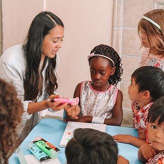 Children and teacher