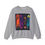 Thumbnail: Halloween Retro Pop Art Sweatshirt, Spooky Season Neon Black Cat Pumpkin Top 