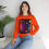 Thumbnail: Halloween Retro Pop Art Sweatshirt, Spooky Season Neon Black Cat Pumpkin Top 