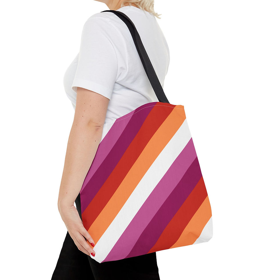 Thumbnail: Lesbian Flag Tote Bag, Pride Tote