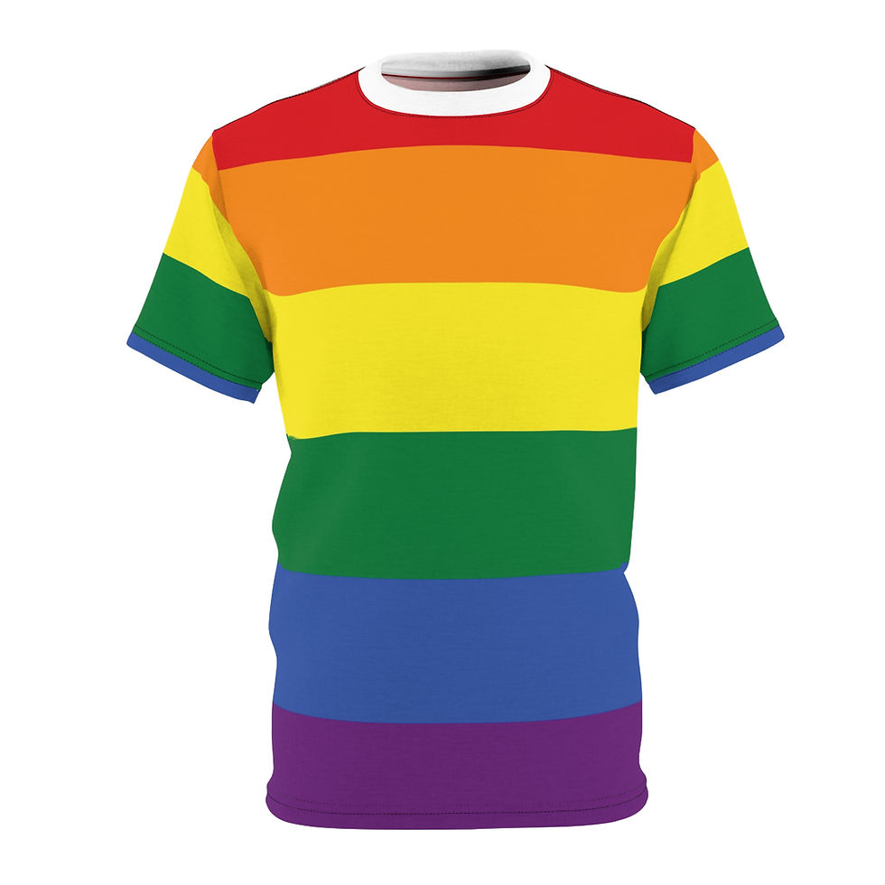 Thumbnail: Pride Rainbow All Over Print Tee - Colorful LGBTQ+ Apparel  