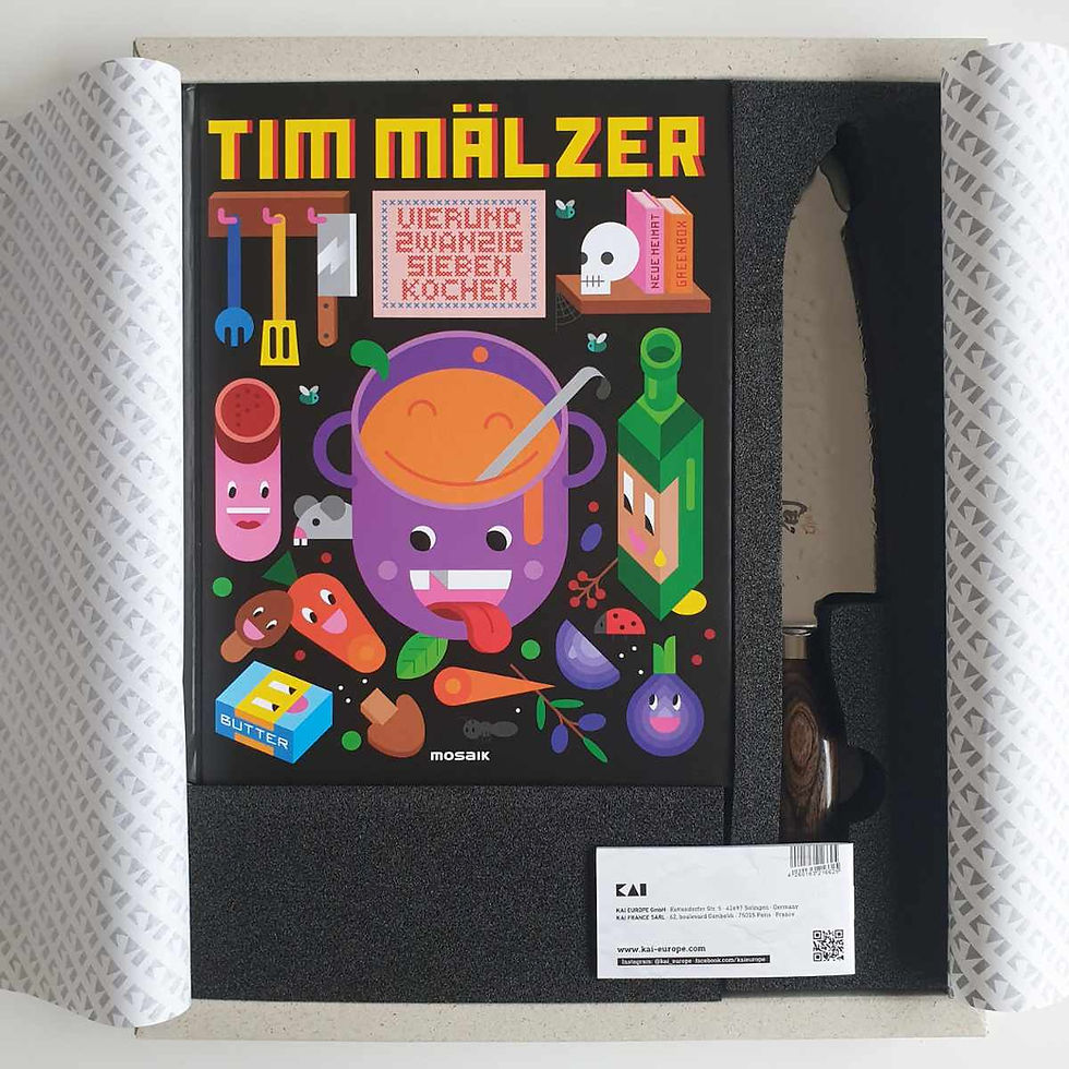 Tim Mälzer Kochbuch mit Messer