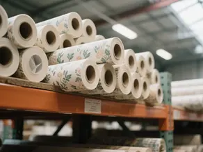 Wallpaper rolls in warehouse – RunpWell low MOQ wallpaper wholesale and custom production