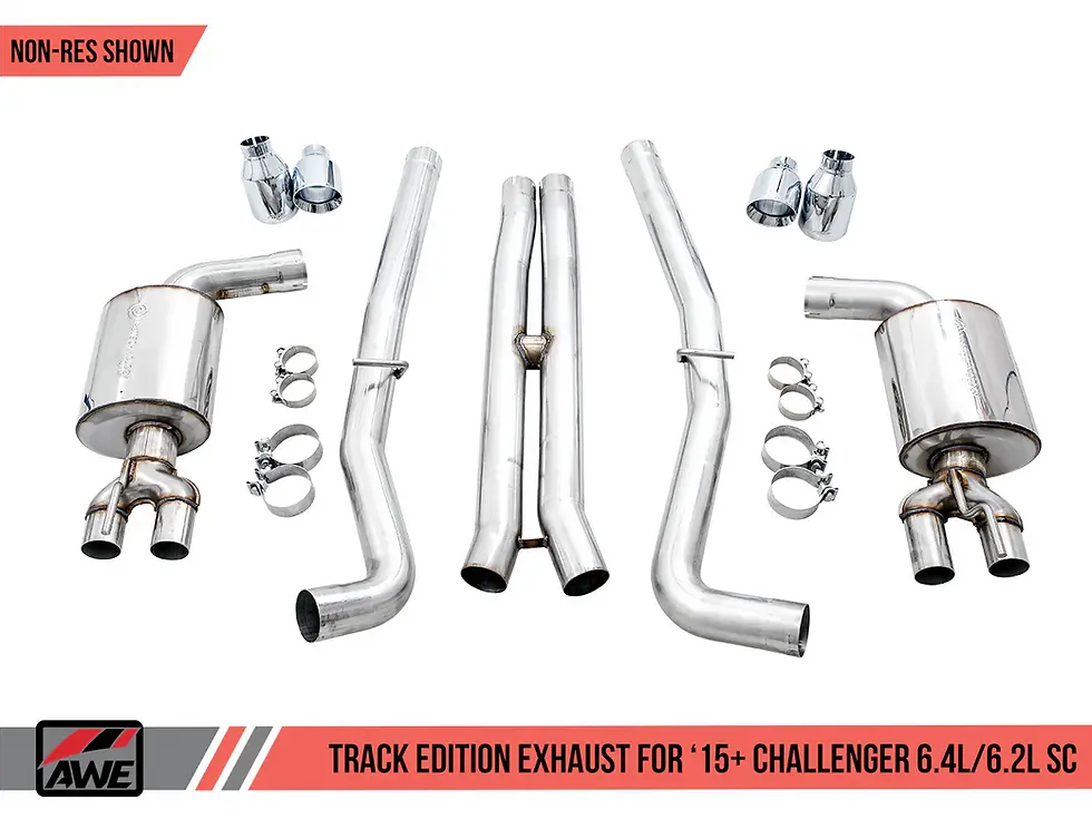 Thumbnail: AWE Track Edition Exhaust for 15+ Challenger 6.4 / 6.2 SC - Stock Tips