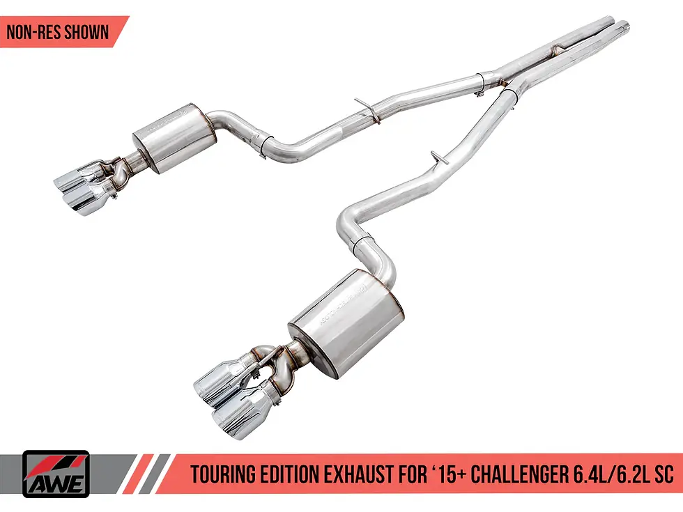 Thumbnail: AWE Touring Edition Exhaust for 15+ Challenger 6.4 / 6.2 SC - Stock Tips