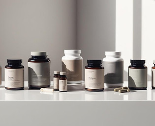 group of supplements with sophisticated neutral colour palette.jpg