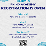 Rhino Academy is Back for Term 4