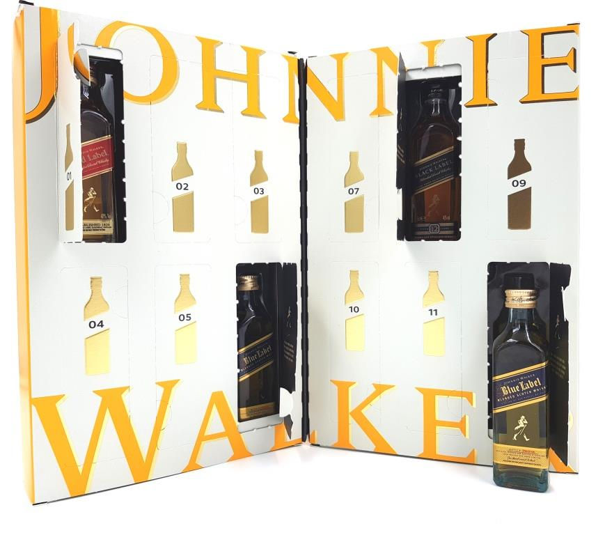 Johnnie Walker Advent Calendar Blended Scotch Whisky 12 x 50ml 5cl  Miniature | Mini Collector
