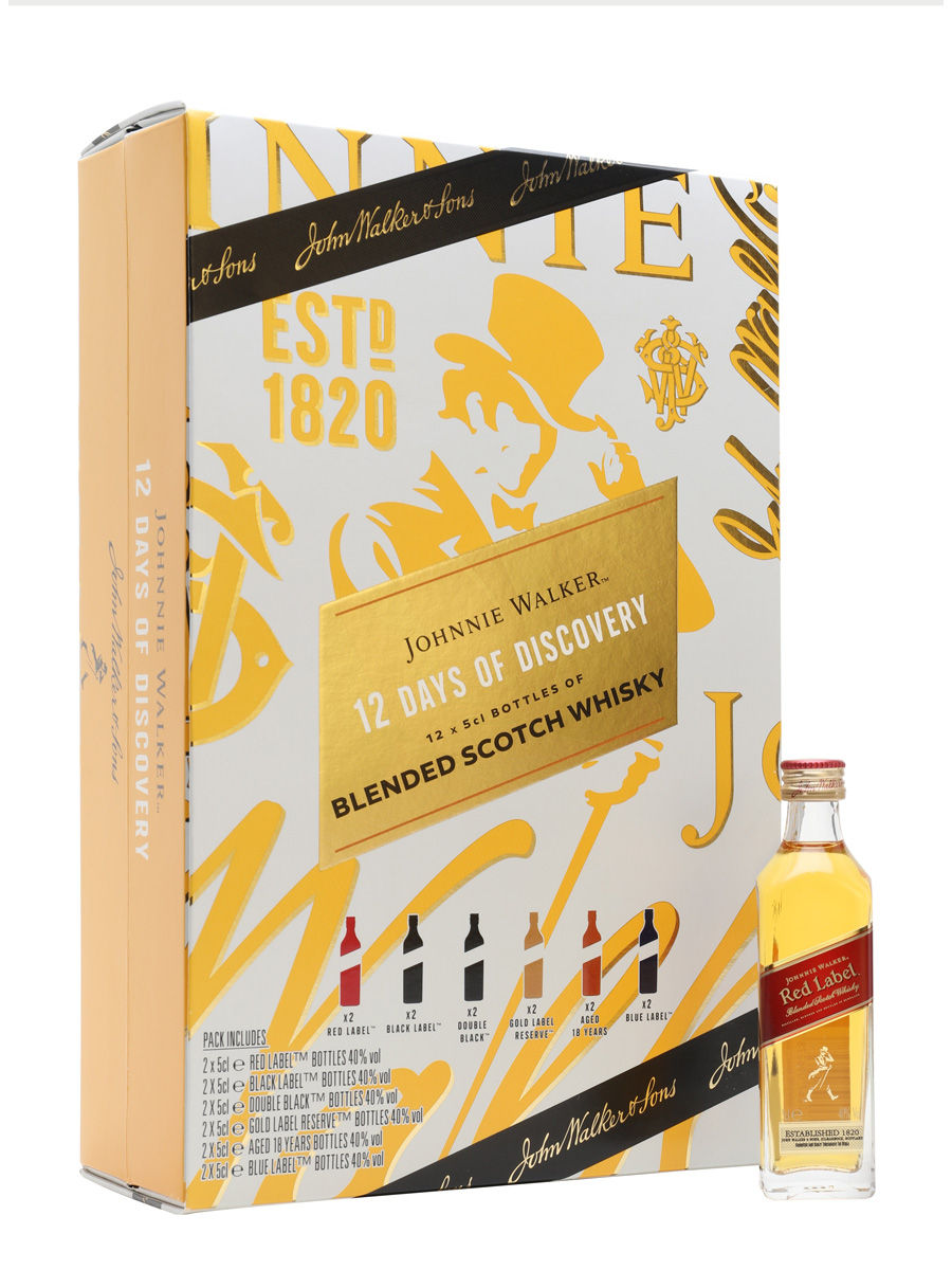 Johnnie Walker Advent Calendar Blended Scotch Whisky 12 x 50ml 5cl  Miniature | Mini Collector