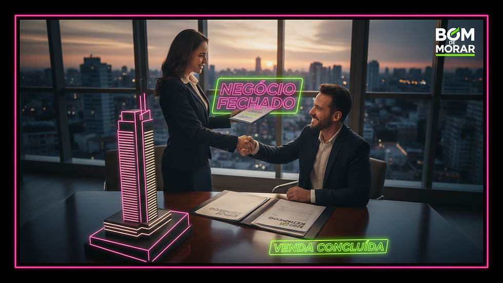 high angle view of real estate agent showing property documents