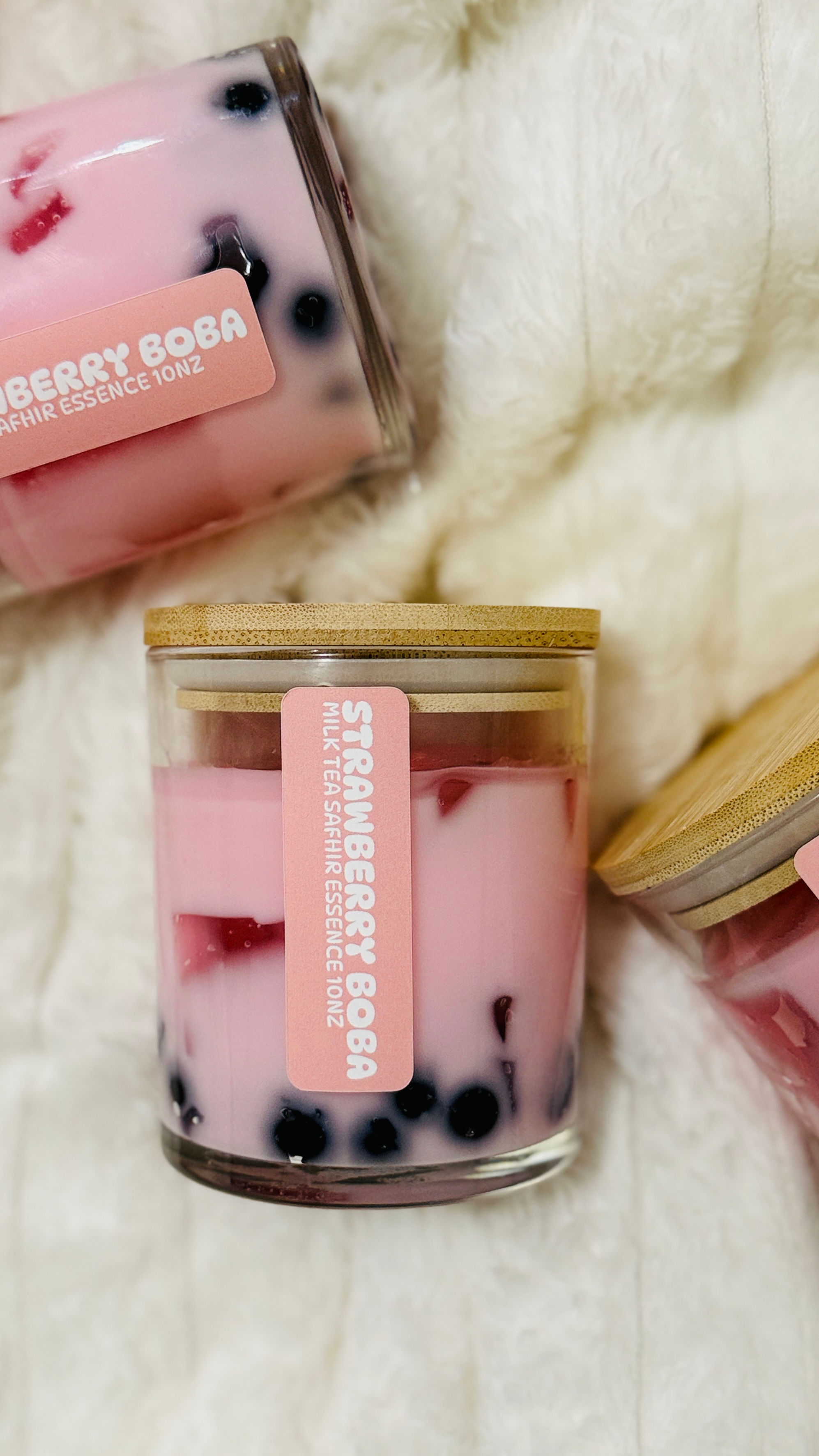 STRAWBERRY BOBA MILK TEA