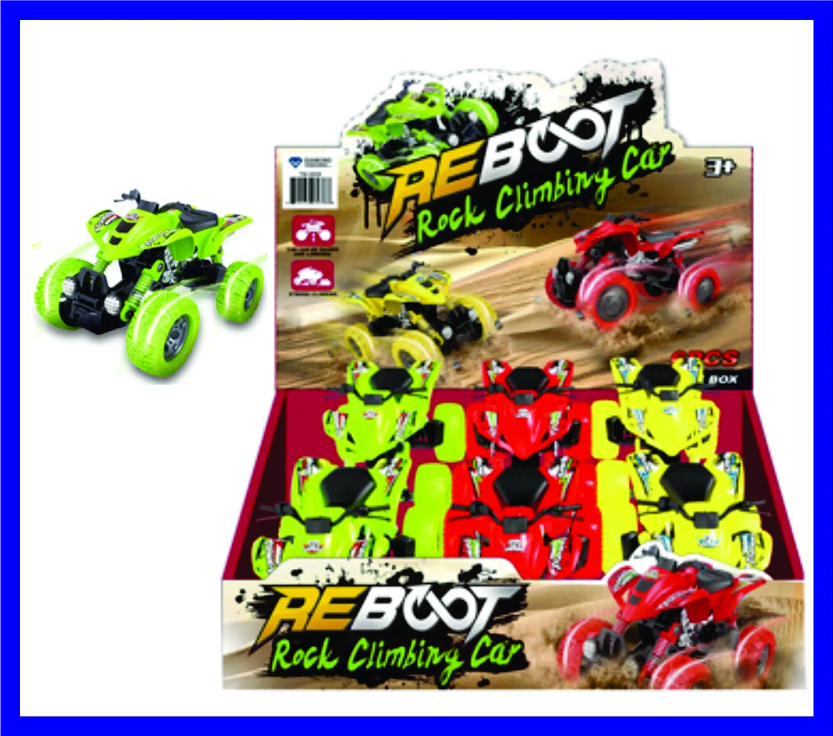 5.5” Jumbo Wheel ATV - Friction Power - Rubber Tires - Suspension - Display