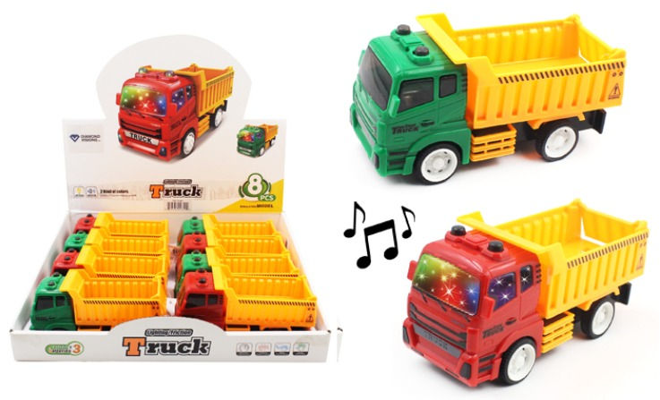 Friction Powered Dump Truck with Lights and Sound - Counter Display