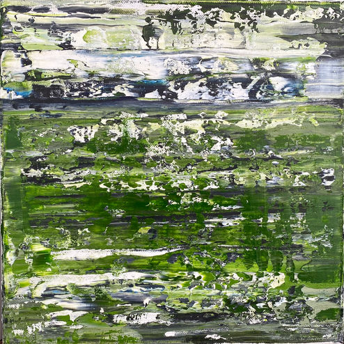 Oil painting / Iceland moss in the snow