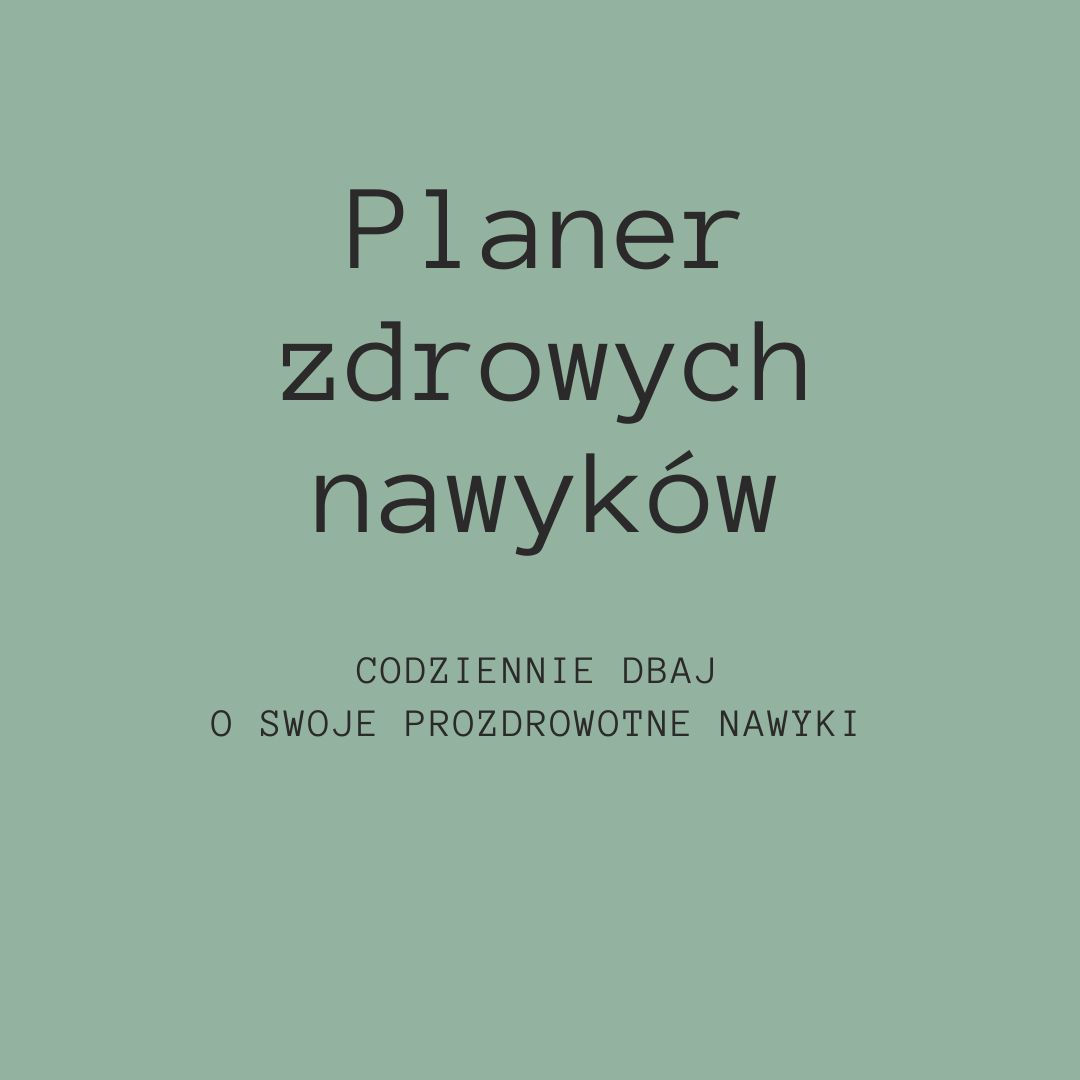 DARMOWY planer zdrowych nawyków