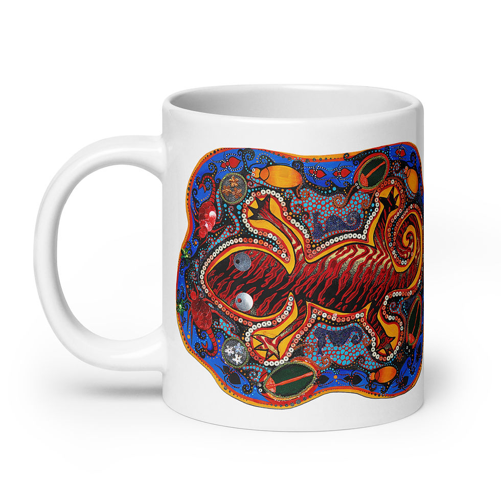 Thumbnail: Gecky Galaxy : White glossy mug