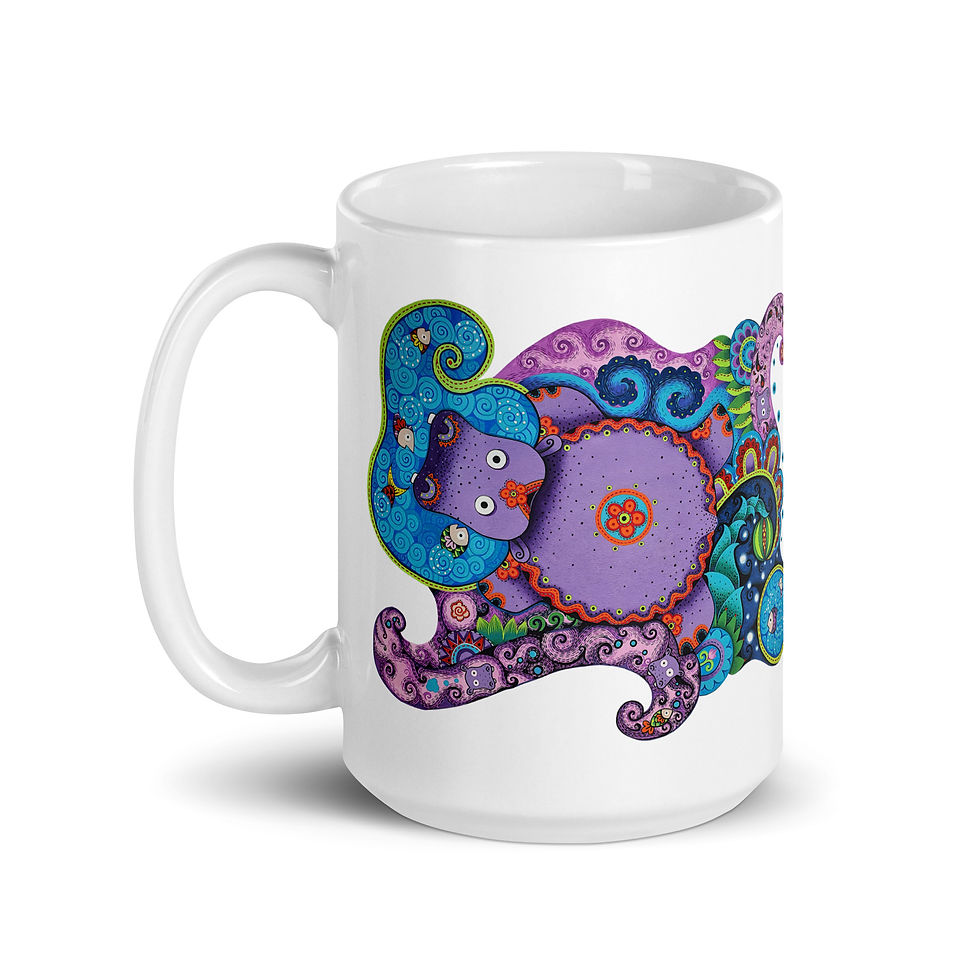 Thumbnail: HippoFish : White glossy mug