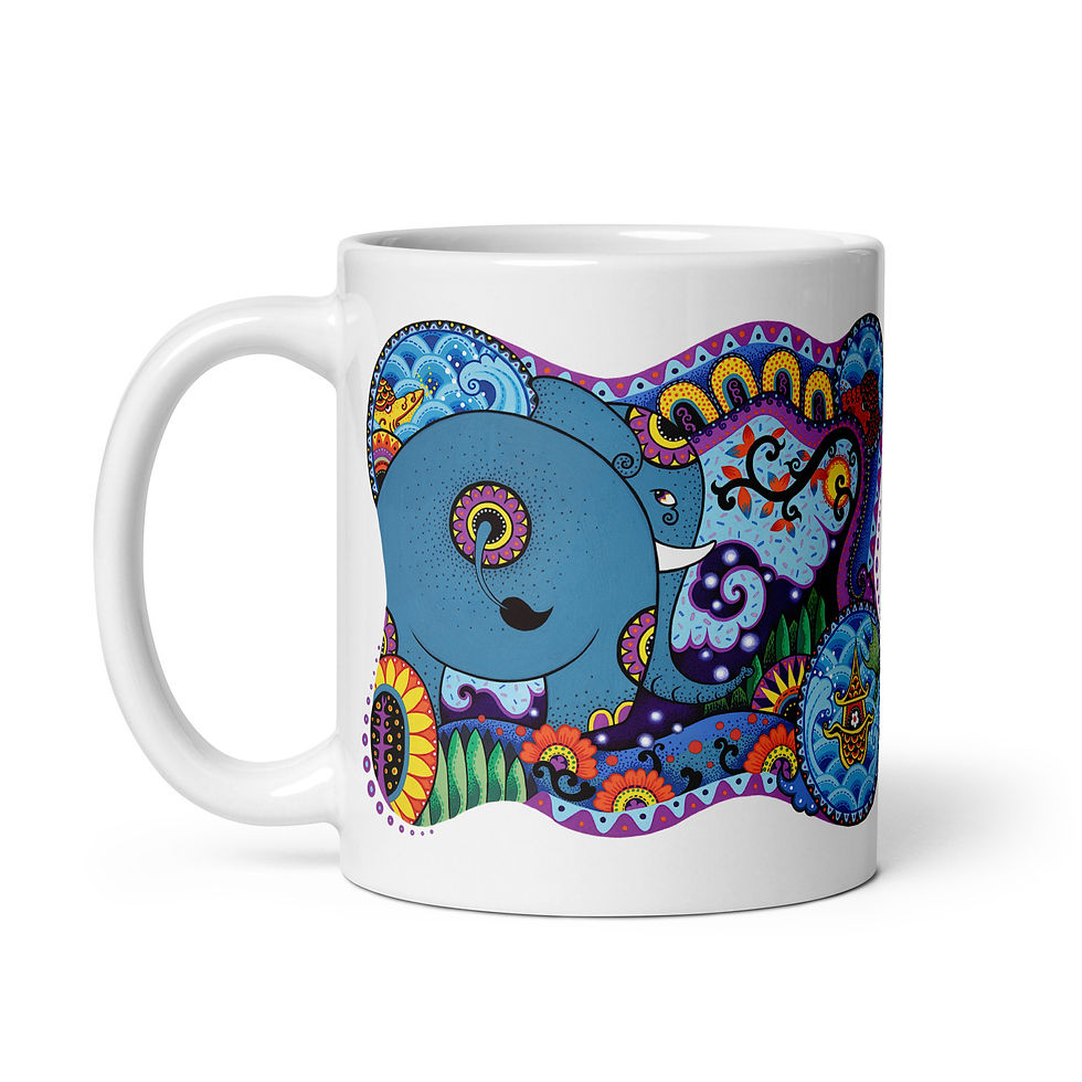 Thumbnail: Aquaphant : White glossy mug