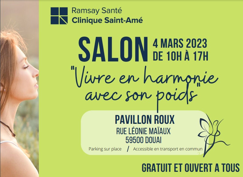 Samedi venez me retrouver au salon "vivre en harmonie avec son poids"