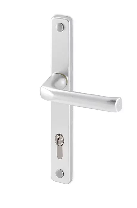 London håndtak med lås, sølv