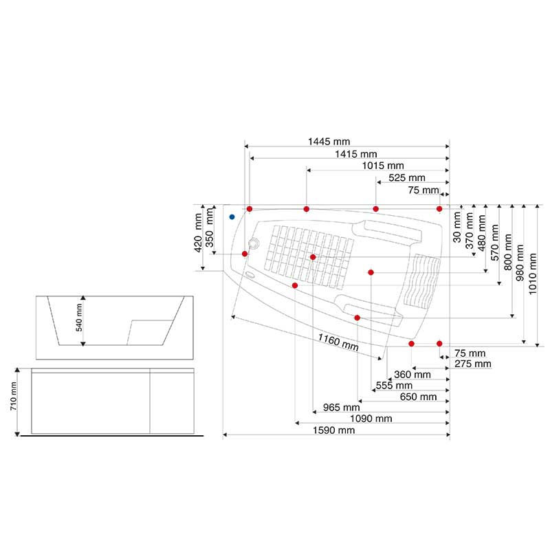 Miniatyrbilde: Smaragd 1600 badekar i høyre  versjon