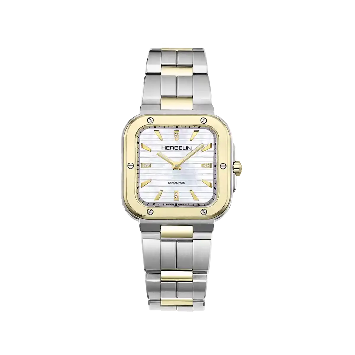 Montre Femme Cap Camarat carrée Nacre et Diamants