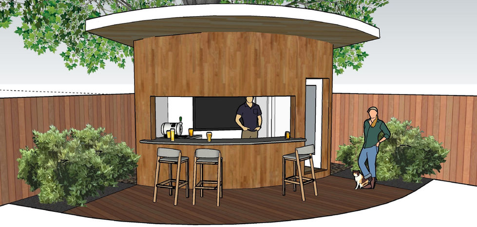 Corner Shed with Bar