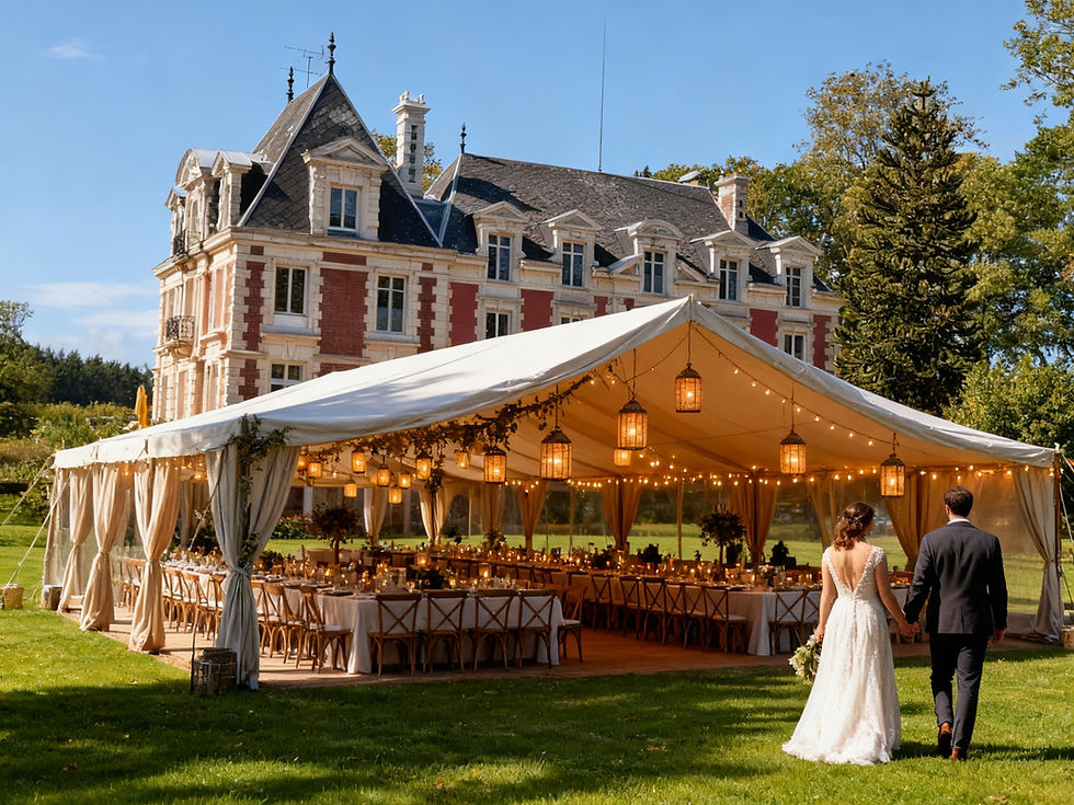 tente mariage parc château leken's