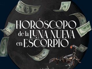 Carátula del blog. Horóscopo de la Luna Nueva en Escorpio