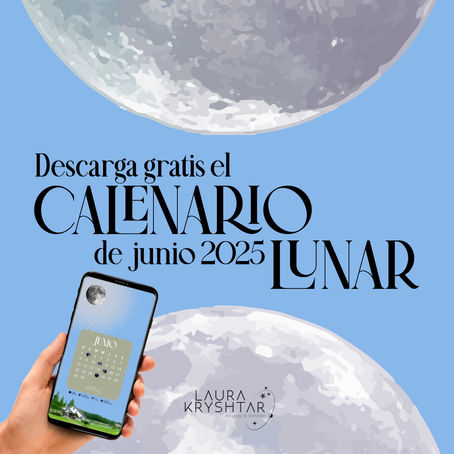 Portada del Calendario Lunar de junio 2025 de Laura Kryshtar