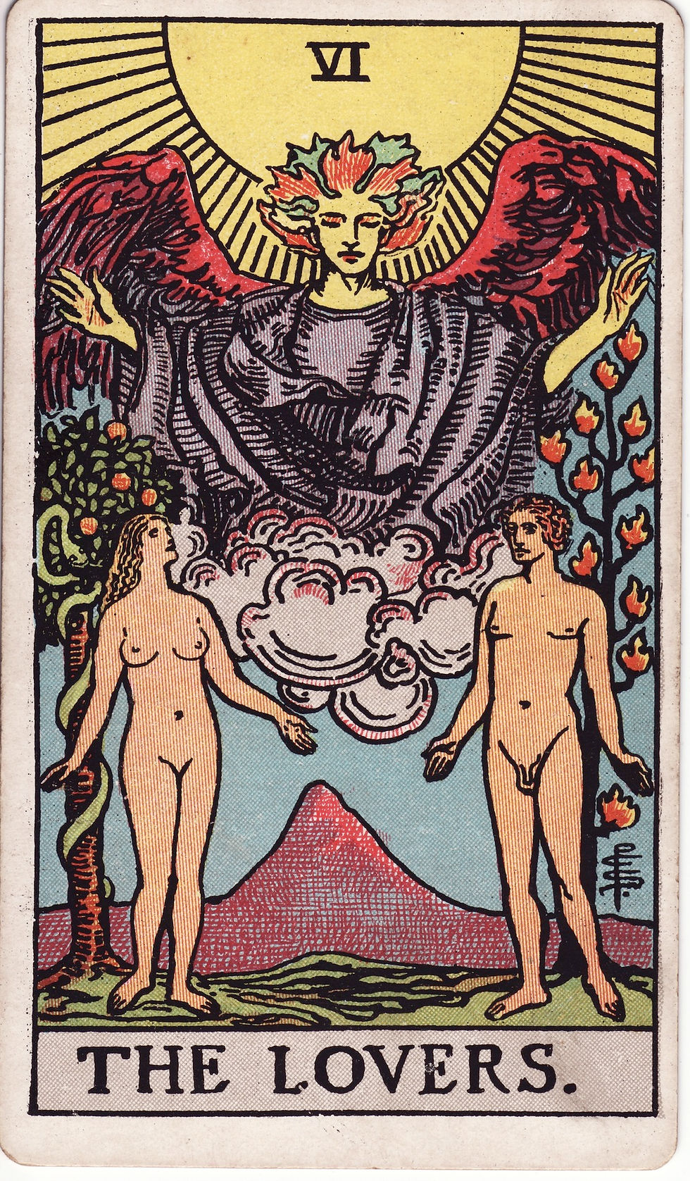 Los Amantes. Tarot Rider Waite