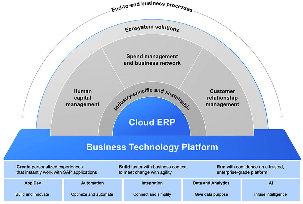 image carrying description of SAP business technology platform