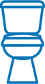 a basic outline of a toilet