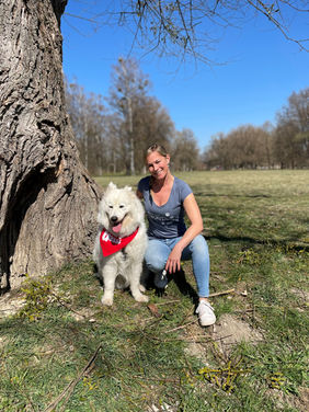 nadine mit hund