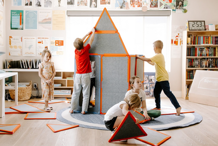 kids building a house with superspace