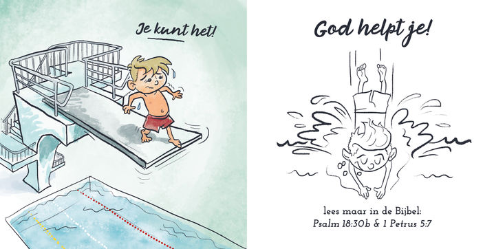 water color comic illustration greeting card