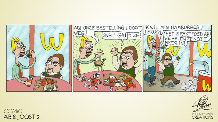 Comic Strip color digital drawing fine liner