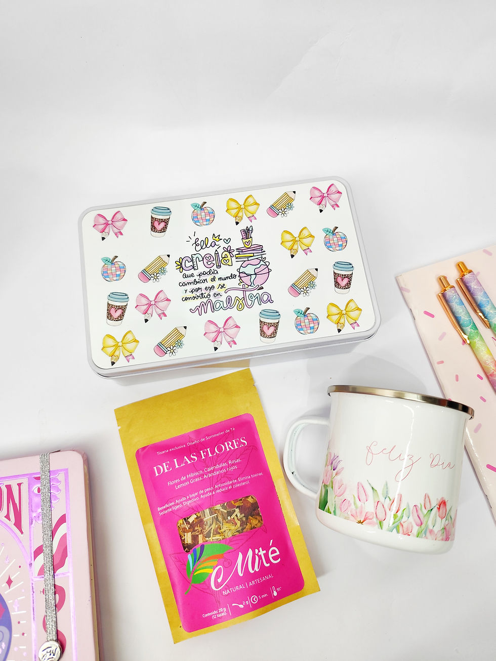 Miniatura: Lata cuadrada personalizadas+ té+ taza + bolsa PVC 