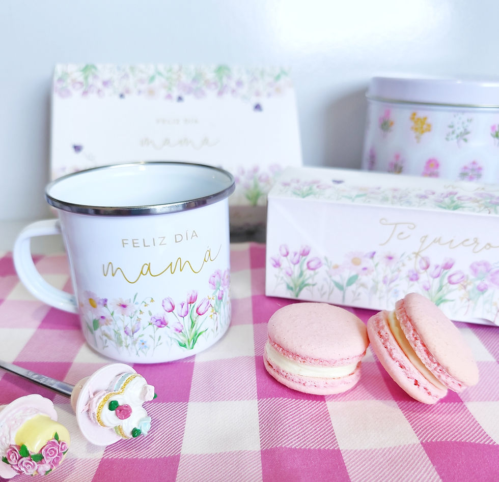 Miniatura: Taza esmaltada feliz día mamá x 5 unidades 