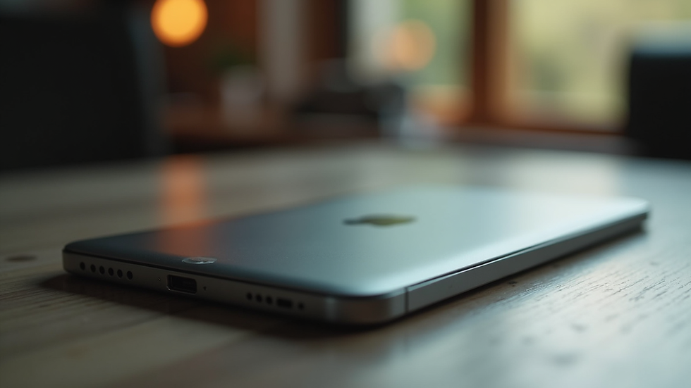 Vista cercana de dispositivo Apple con pantalla limpia y sin daños