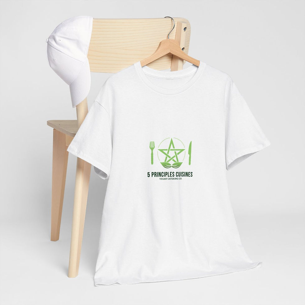 Thumbnail: 5PC Green Logo Unisex Heavy Cotton Tee