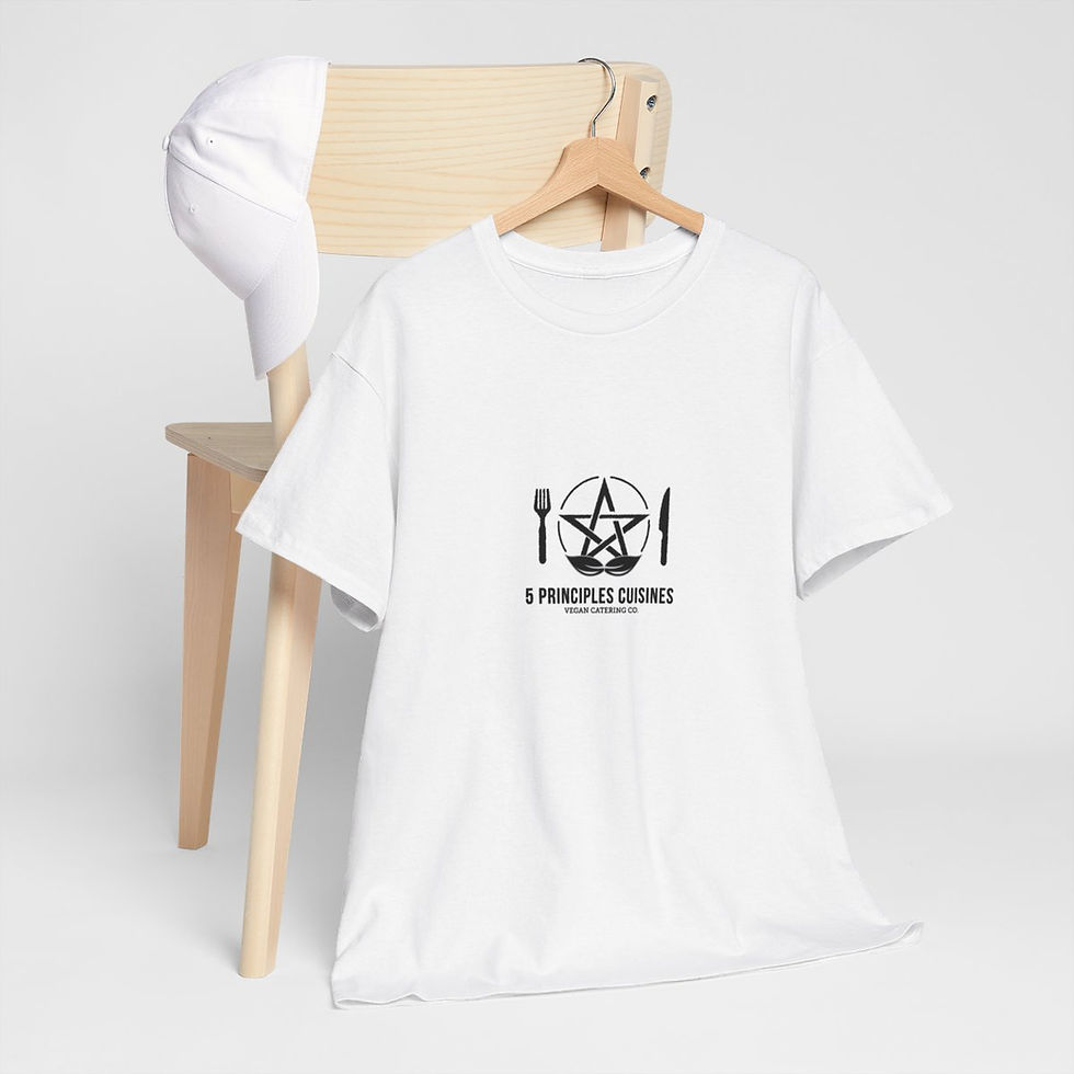Thumbnail: 5PC Black Logo Unisex Heavy Cotton Tee