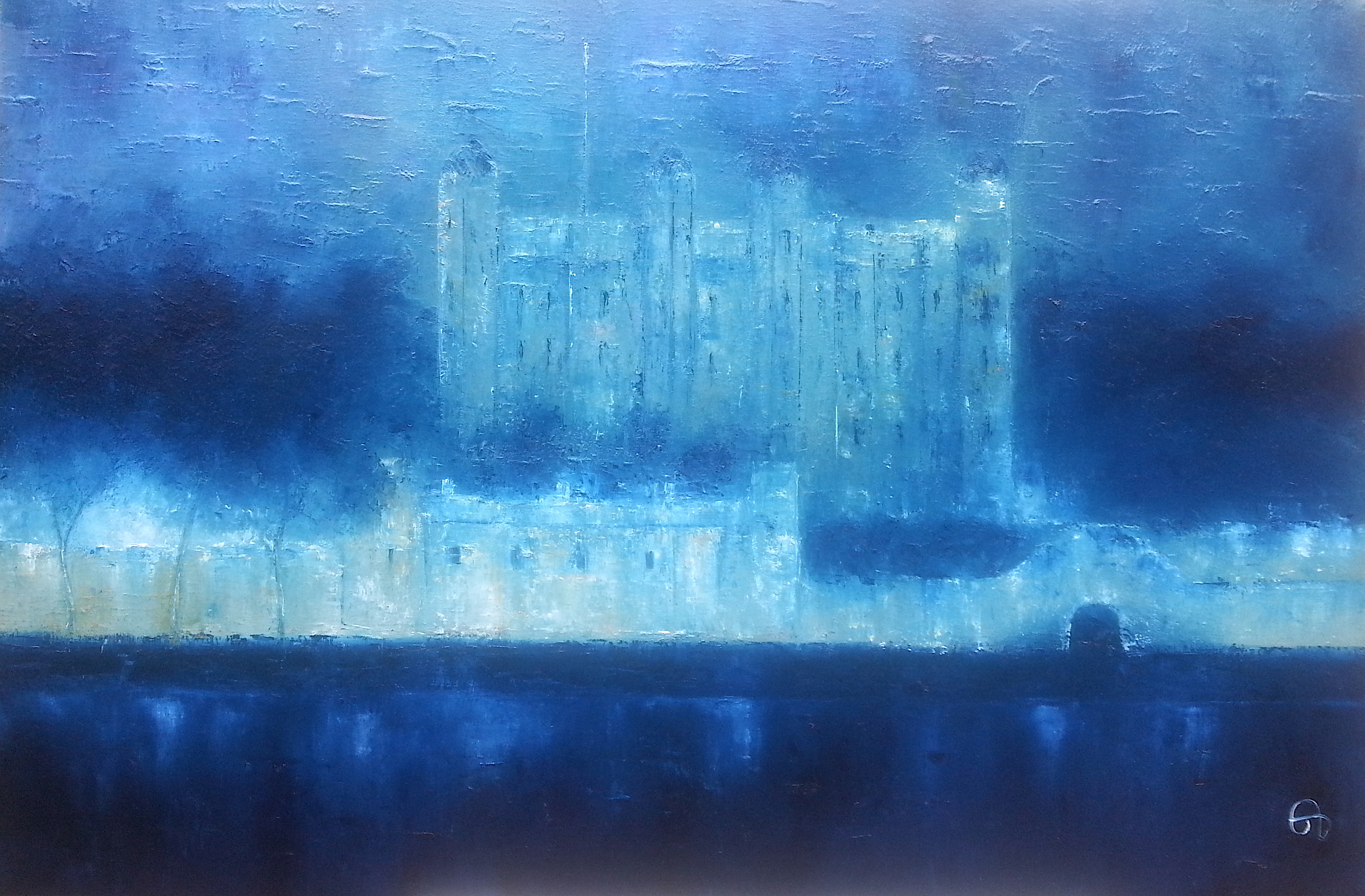 Tower of London in Blue/ SOLD