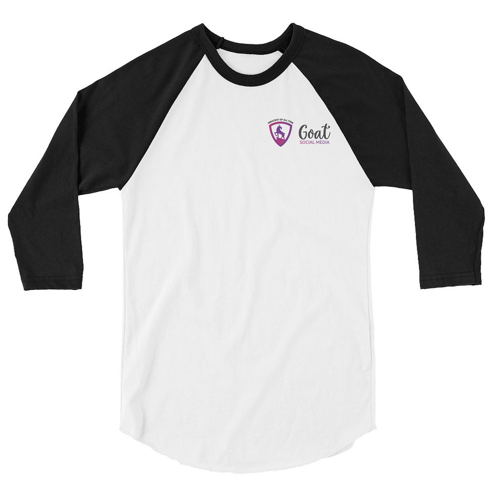 3/4 sleeve unisex raglan shirt