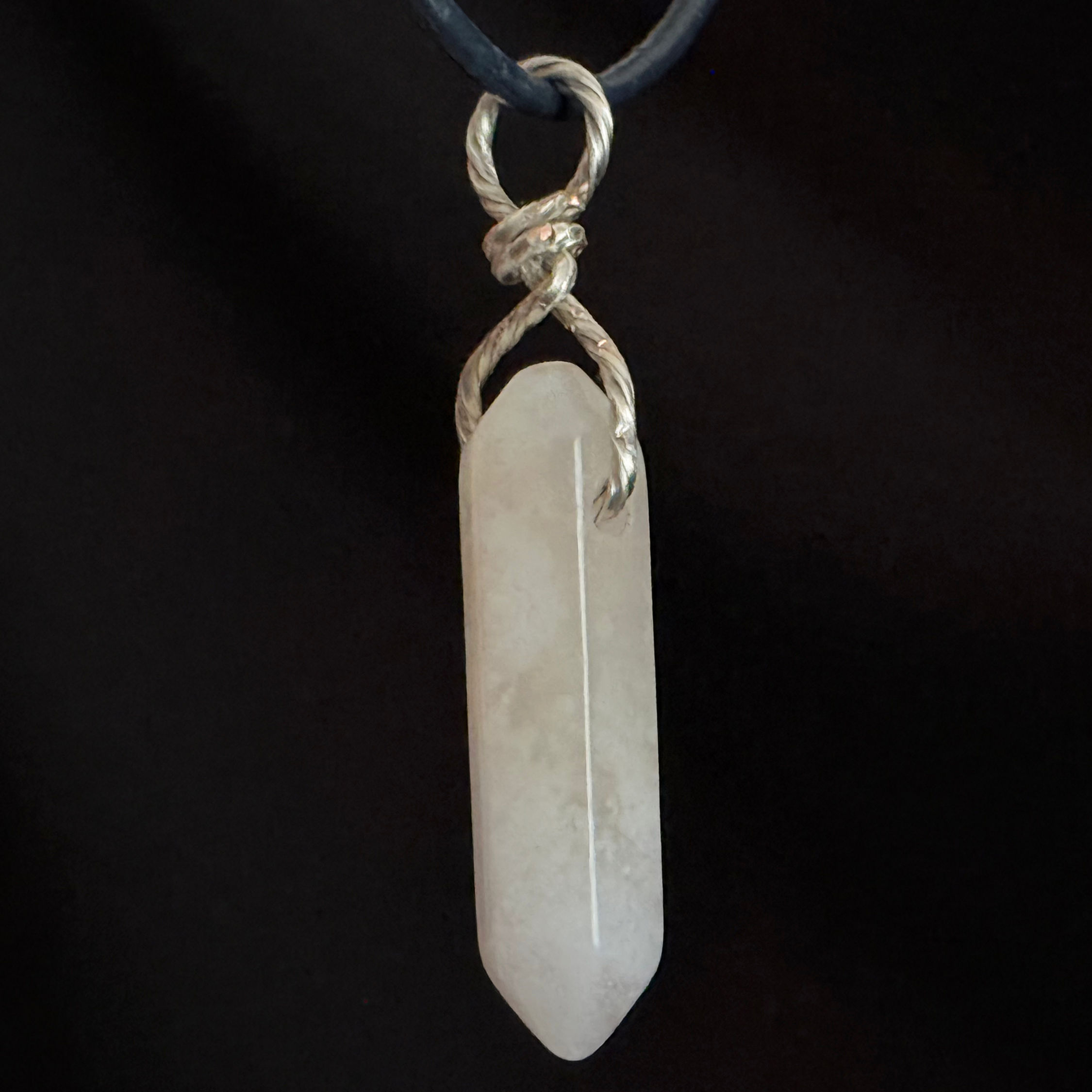 Snowfall Agate Double Point