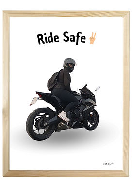 Affiche motarde personnalisée