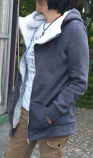 サムネイル： モコモコ裏ボアパーカー I'll Be There  Ldies XLサイズ １点