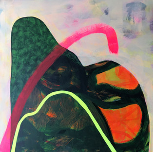 Molten, 2020, Acrylic on plywood, 700 x 700 mm.