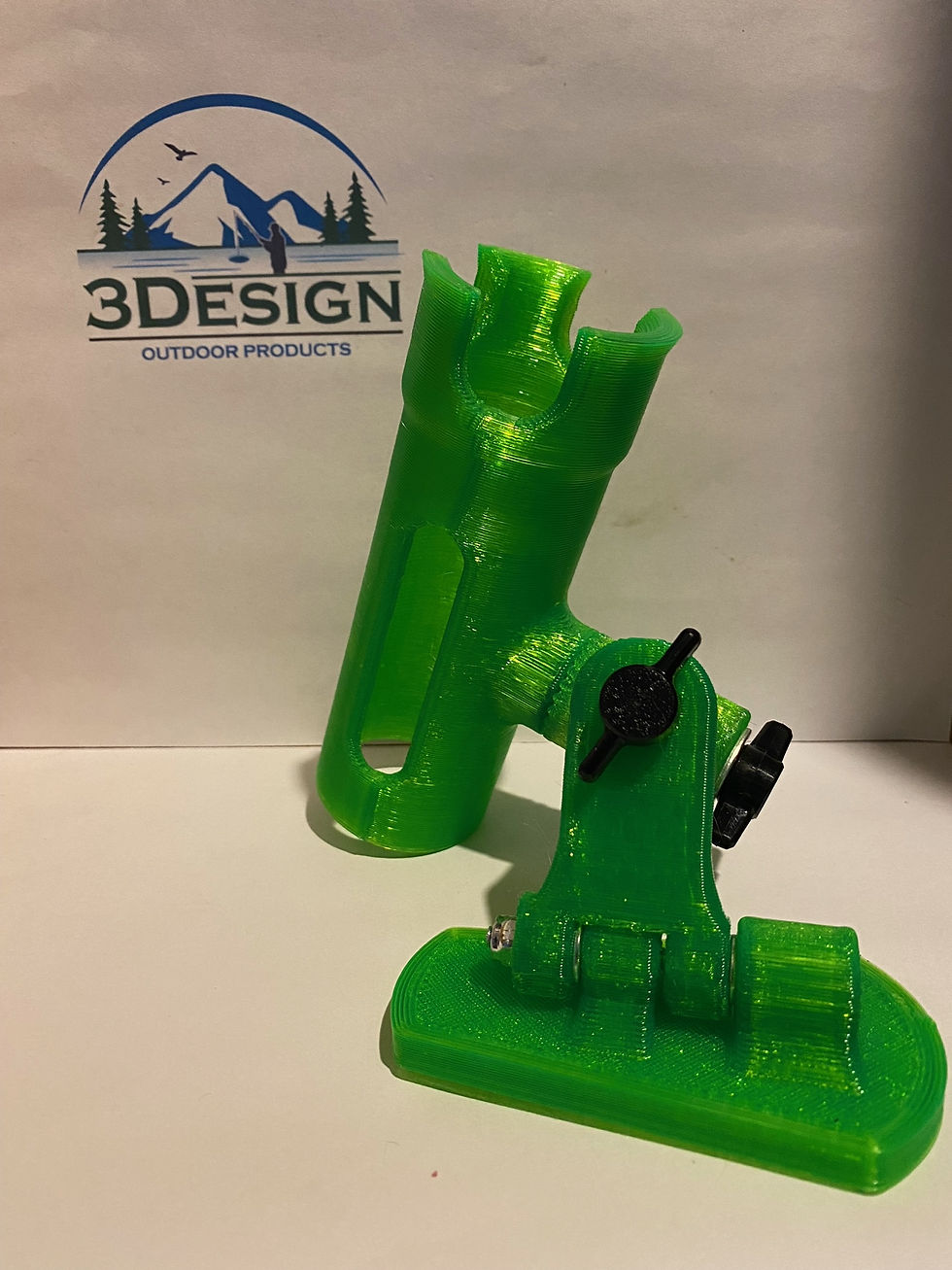LIME GREEN ROD HOLDER, DELUXE SWIVELING ACTION
