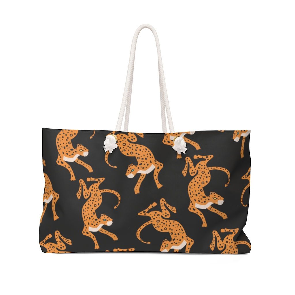Cheetah Run Weekender Bag, Black